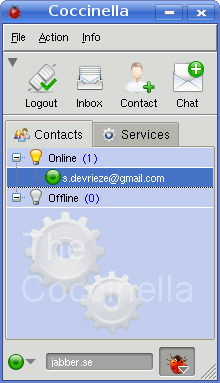 Main Coccinella window with Oxygen icon theme